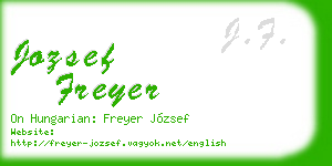jozsef freyer business card